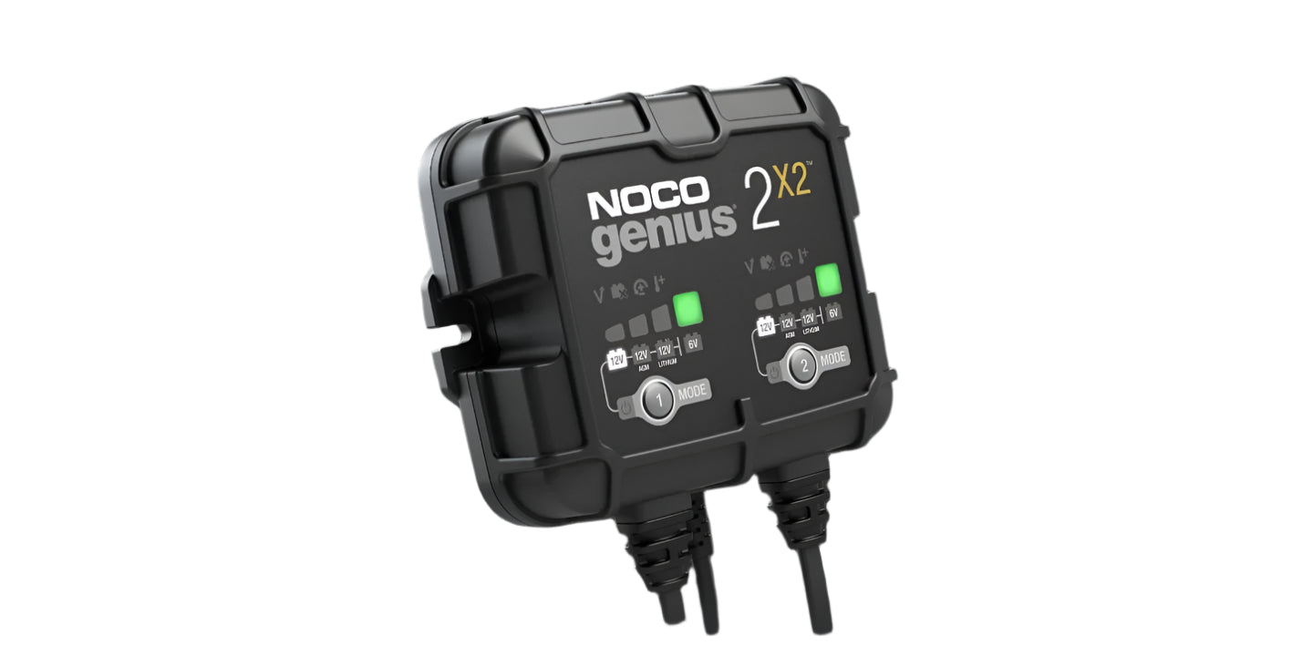 NOCO Genius 2-Bank, 4-Amp Battery Charger, Maintainer, Tender