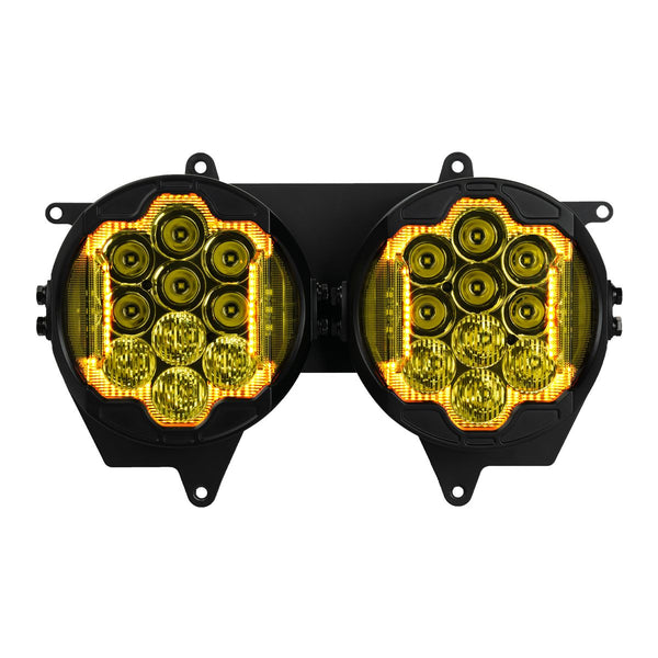[仮組のみ]HOGWORKZ GOLDTOOTH LEDヘッドライト Hogworkz Goldtooth™ Performance LED Headlight for Harley ROAD