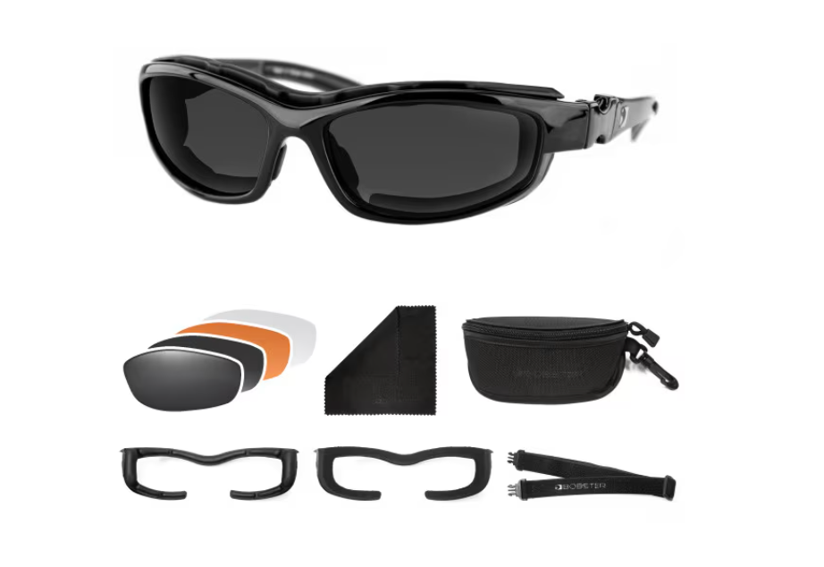 Bobster Road Hog II Convertible Motorcycle Riding Glasses