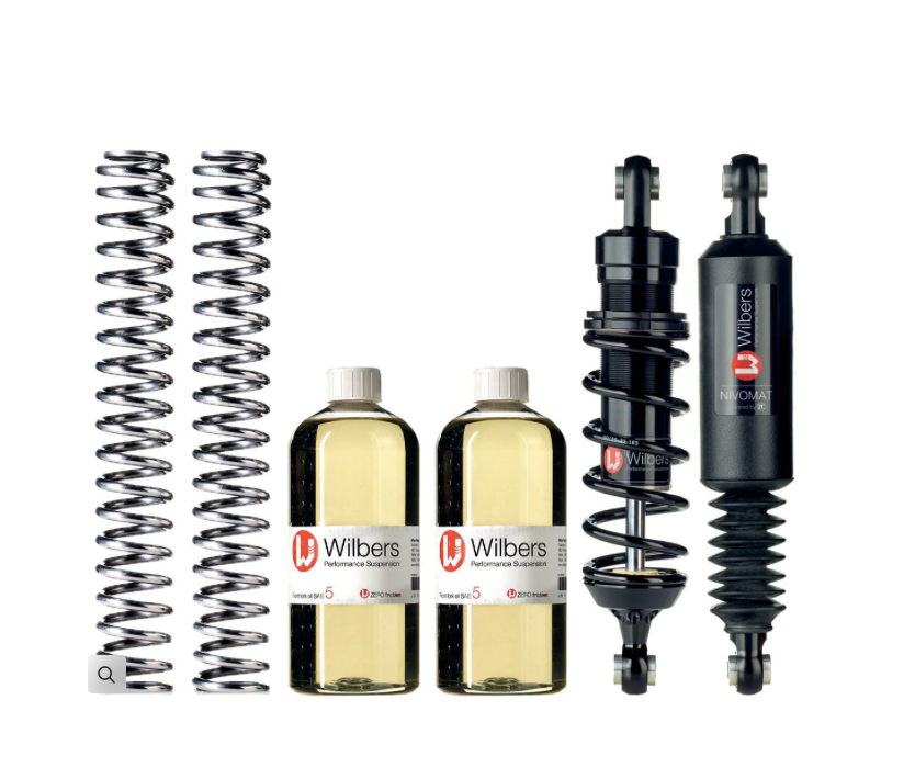 Wilbers LDC Nivomat Shock Set With Front Springs for Harley