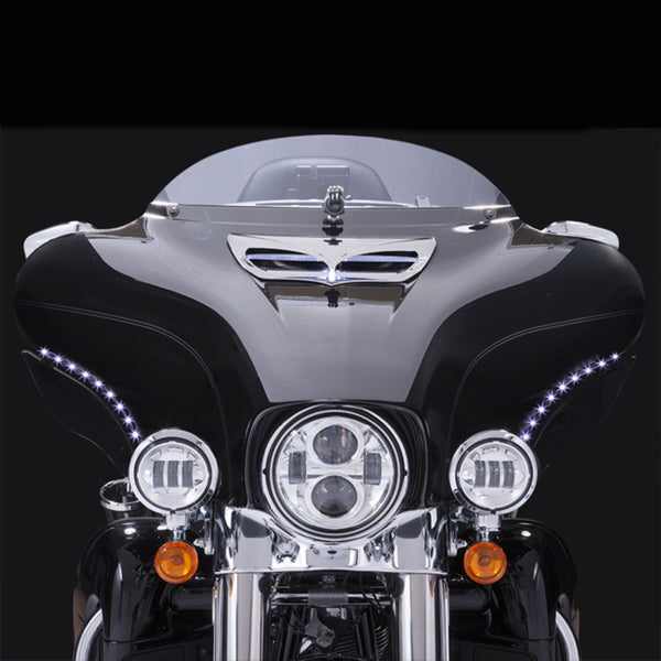 Ciro Bat Blades LED Turn Lights Harley Batwing Fairing Law