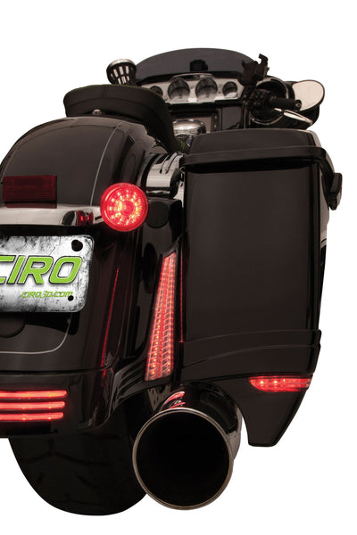 Ciro Fang(R) Rear LED Signal Light Inserts (Chrome) (Red Lens
