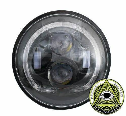 Rivco 7" Illuminati LED Headlight-Black