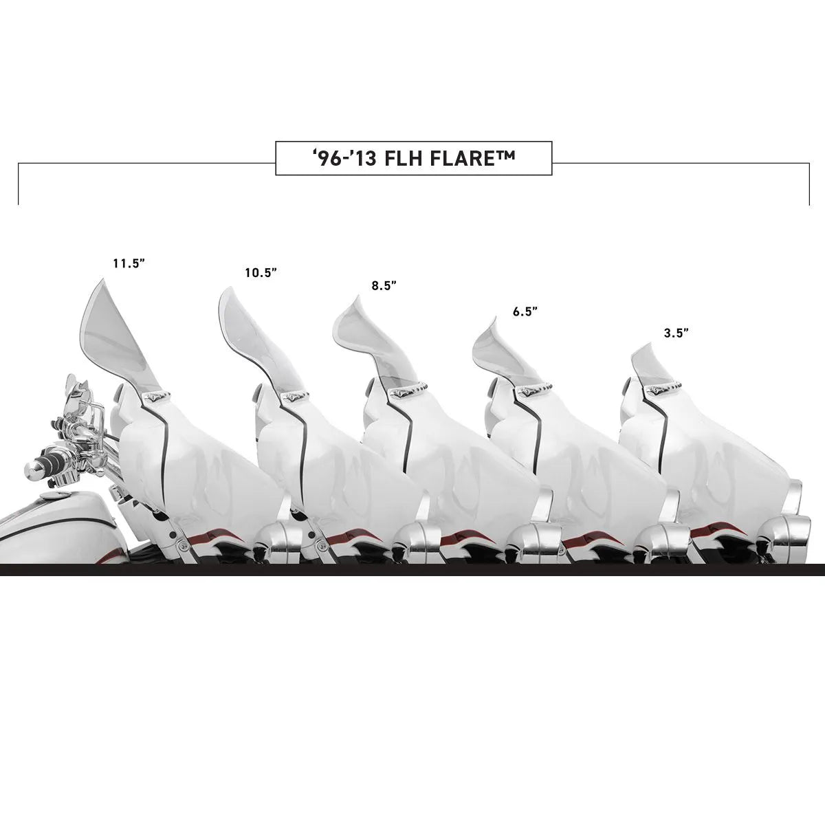 Klock Werks Replacement Windshield for Flare For Harley 1996-2013