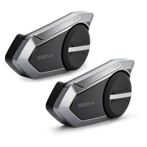  Sena 50S Motorcycle Jog Dial Communication Bluetooth Headset  w/Sound by Harman Kardon Integrated Mesh Intercom System Premium Microphone  & Speakers, Dual Pack