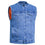 Axel Men's Denim Motorcycle Vest - Blue