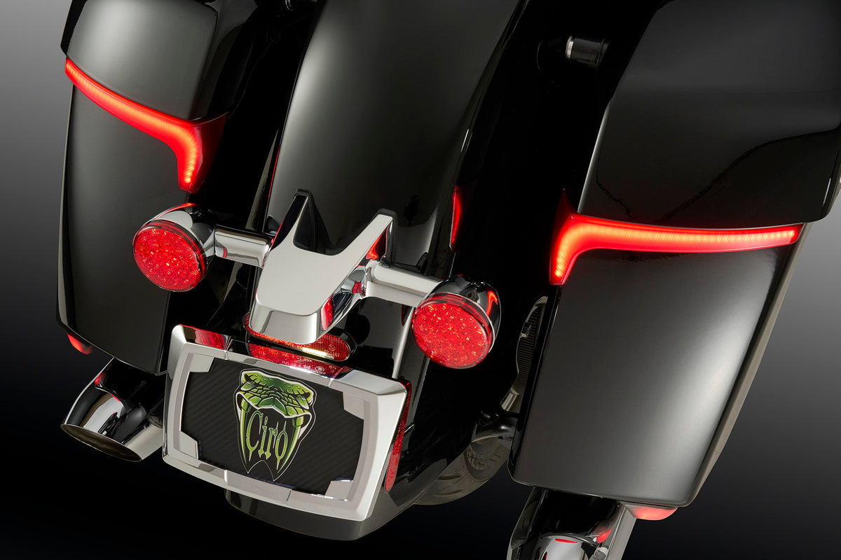 Bryant M1 Bag Blades red lens kit for Indian saddlebags