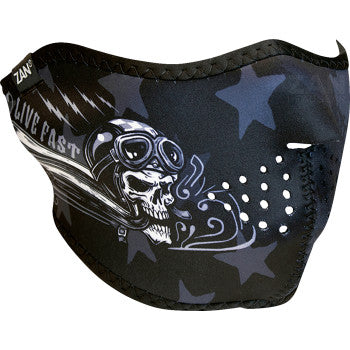 Zan Headgear Neoprene Half Mask - Skull Live