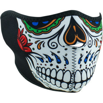 Zan Headgear Neoprene Half Mask - Muerte Skull