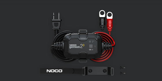 NOCO Genius 2-Amp Battery Charger Tender-Direct Mount (2D)