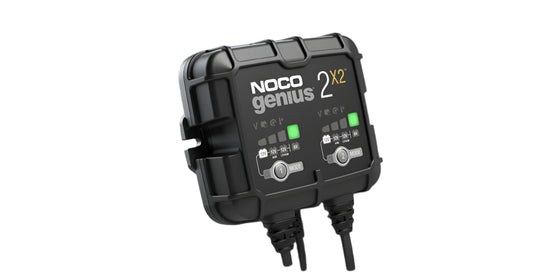 NOCO Genius 2-Bank, 4-Amp Battery Charger, Maintainer, Tender, & Battery Desulfator