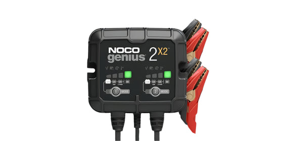 NOCO Genius 2-Bank, 4-Amp Battery Charger, Maintainer, Tender, & Battery Desulfator