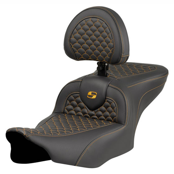 Saddlemen Roadsofa Dragon Scale Stitch-DS (2023 CVO Street Glide & Road Glide & 24 To Present Street Glide & Road Glide (Heated & Non Heated Options)