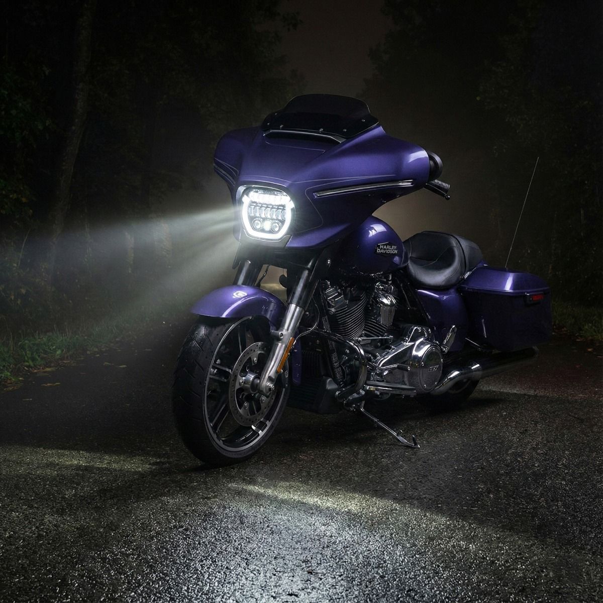 Hogworkz Black HALOMAKER™ LED Headlight for Harley® Street Glide