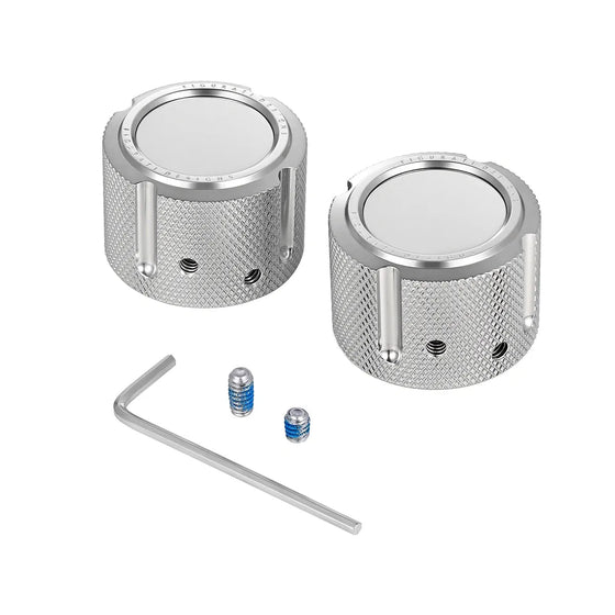 Figurati STAINLESS STEEL Front Axle Nut Covers For Harley (14-23 Select Models)