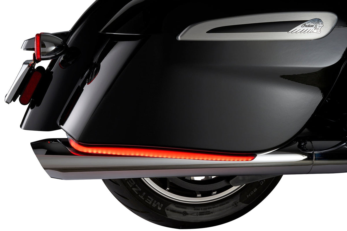 Ciro Machete LED saddlebag light for Indian, side view