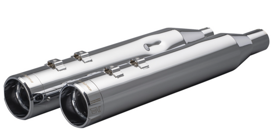 Khrome Werkz 4.5" HP Plus Mufflers with Klassic Billet Tip for 2017 and Up Harley-Davidson Touring