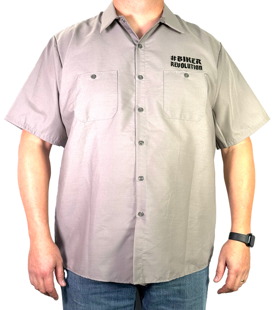 Support Mechanic Shop Shirt-Men's-Grey