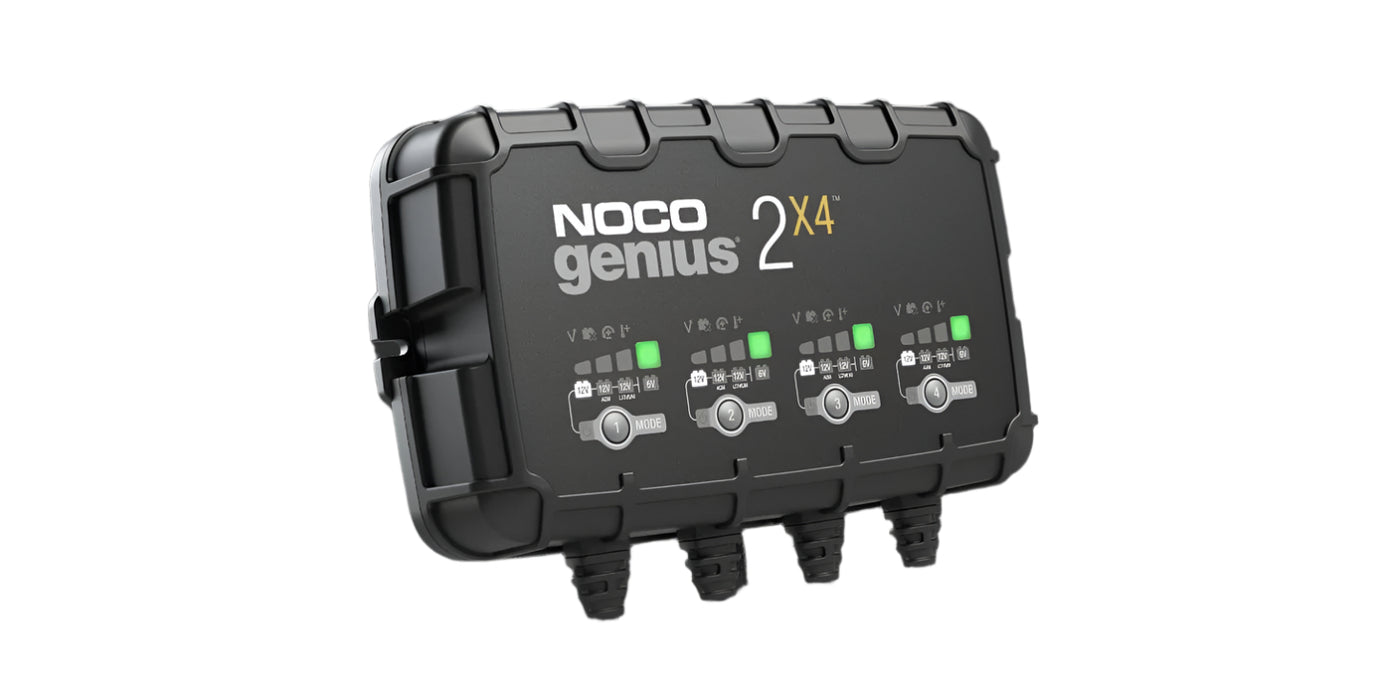 NOCO Genius 4-Bank, 8-Amp Battery Charger, Maintainer, Tender