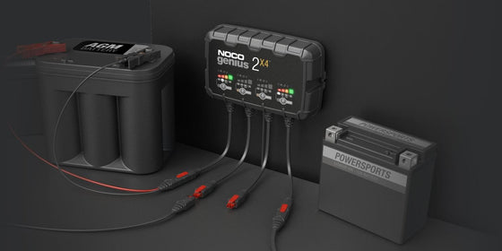 NOCO Genius 4-Bank, 8-Amp Battery Charger, Maintainer, Tender, & Battery Desulfator