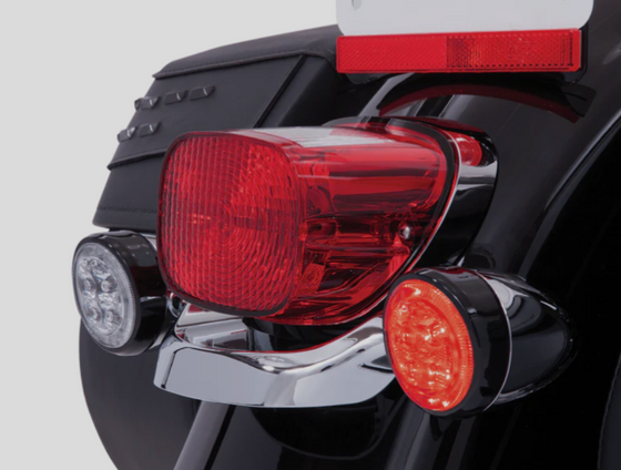 Ciro Fang LED (Single Filament) Rear Signal Light Inserts for Harley-Chrome or Black