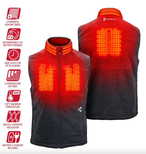 Gerbing 7V Men's Thermite Fleece Heated Vest 2.0