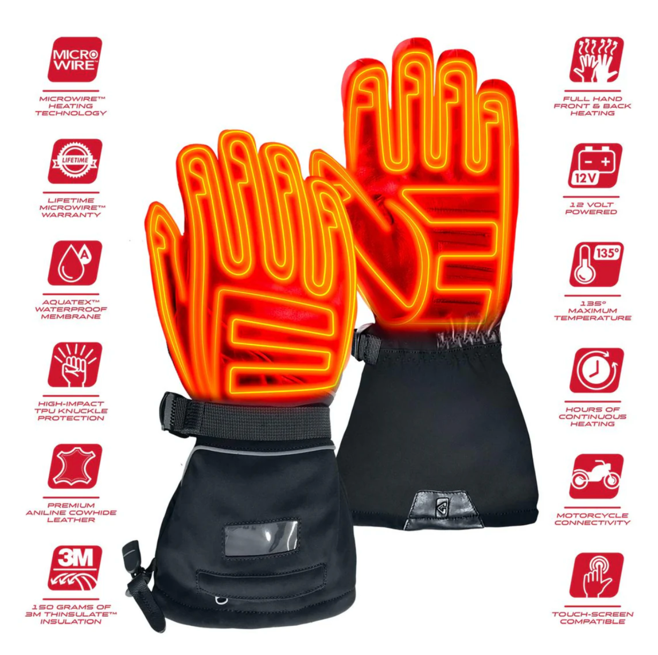 Gerbing GT5 Hybrid Heated Gloves for Men - 12V Motorcycle – Law 