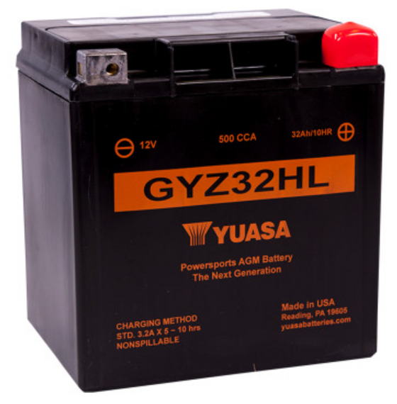 YUASA GYZ Factory-Activated AGM Maintenance-Free Battery (Select Harley-Davidson)