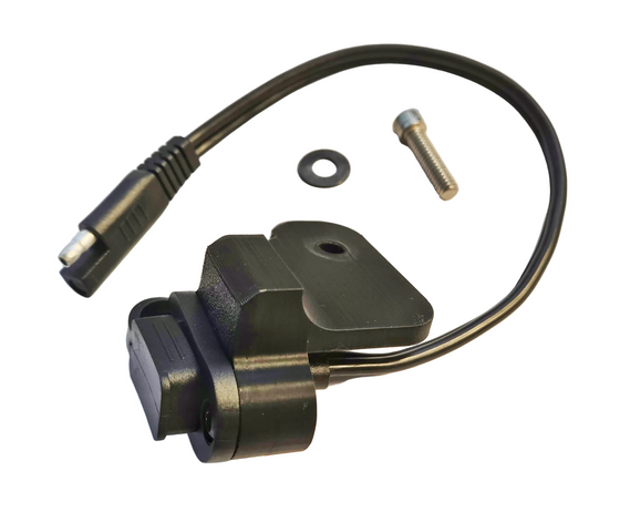Stealthport Motorcycle Battery Charging Port - MidFrame Left Side Mount (Touring Models)