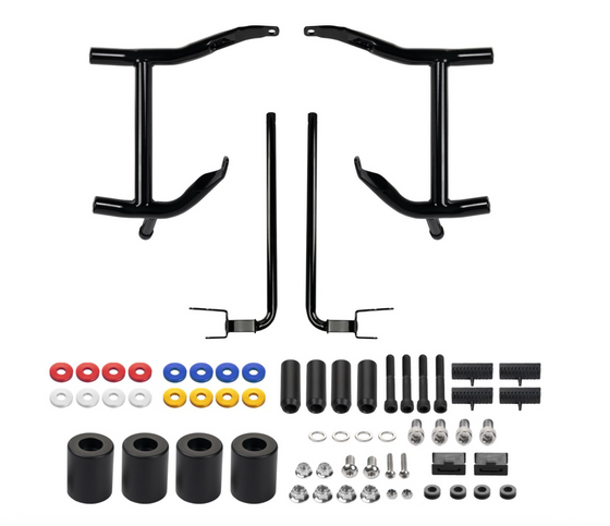 Hogworkz Black Double Barrel Saddlebag Guards for Harley-Davidson (Select 2023 and Newer Touring Models)