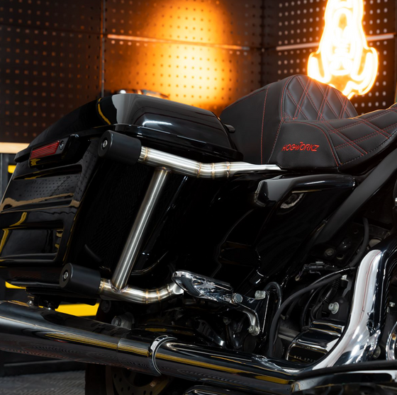 Hogworkz Stainless Double Barrel Saddlebag Guards for Harley-Davidson (Select 2023 and Newer Touring Models)