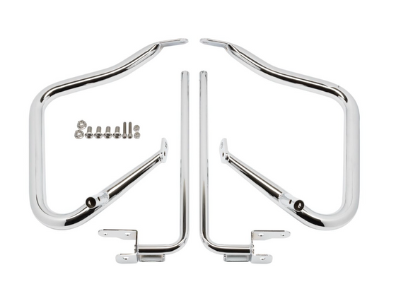 Hogworkz 1.25" Pork Chop Saddlebag Guards for Harley-Davidson (Select 2014 to 2025 Touring With Old Fairing Design)