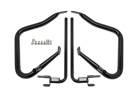 Hogworkz 1.25" Pork Chop Saddlebag Guards for Harley-Davidson (Select 2014 to 2025 Touring With Old Fairing Design)