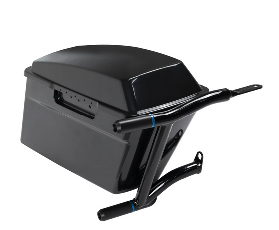 Hogworkz Black Double Barrel Saddlebag Guards for Harley-Davidson (Select 2014 to 2025 Touring With Old Fairing Design)