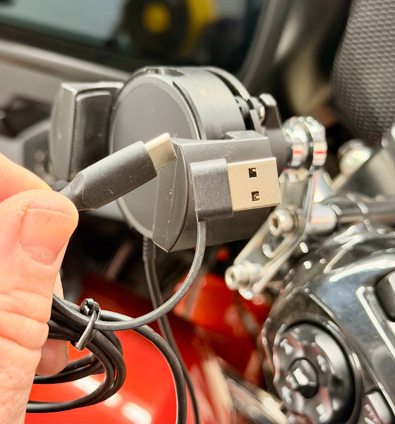 Biker Gripper Wireless Charging Head-MagSafe-With Enhanced Vibration Dampening-HEAD UNIT ONLY-(Choose Mounting Option)