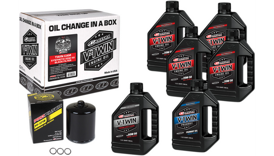 Maxima V-Twin Complete Synthetic Oil Change Kit For Harley Twin Cam 1999-2017