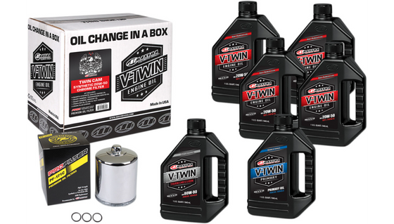 Maxima V-Twin Complete Synthetic Oil Change Kit For Harley Twin Cam 1999-2017