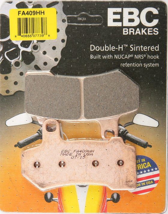 EBC Brakes Double-H Sintered Front/Rear Brake Pads For Harley Touring/V-Rod 2006-2024