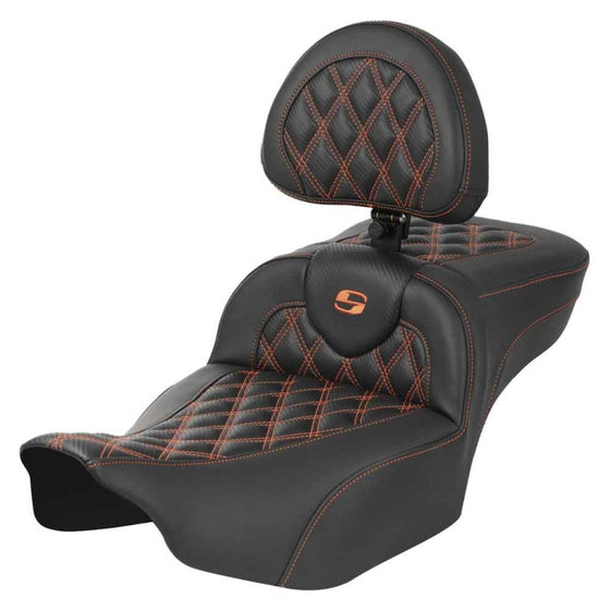 Saddlemen Roadsofa Carbon Fiber-CF-Lattice Stitch-LS (2023 CVO Street Glide & Road Glide & 24 To Present Street Glide & Road Glide (Heated & Non Heated Options)