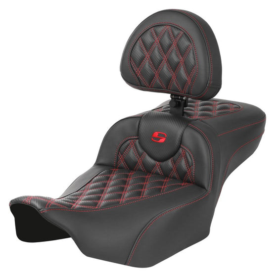 Saddlemen Roadsofa Carbon Fiber-CF-Lattice Stitch-LS (2023 CVO Street Glide & Road Glide & 24 To Present Street Glide & Road Glide (Heated & Non Heated Options)