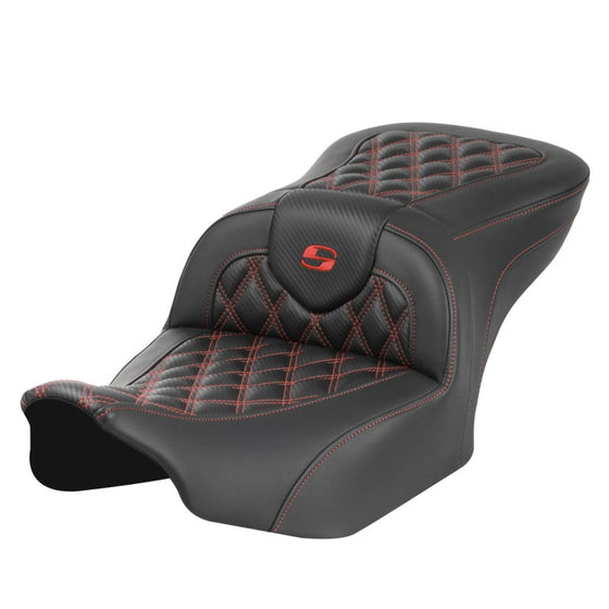 Saddlemen Roadsofa Carbon Fiber-CF-Lattice Stitch-LS (2023 CVO Street Glide & Road Glide & 24 To Present Street Glide & Road Glide (Heated & Non Heated Options)