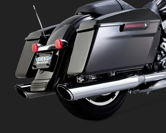 Vance & Hines Twin Slash Slip-On's for 14'-16 Harley-Davidson FLH, FLT-Chrome.