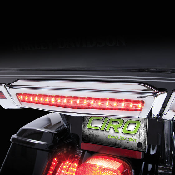 Ciro Center Brake Light for Harley Tour Pak-Chrome