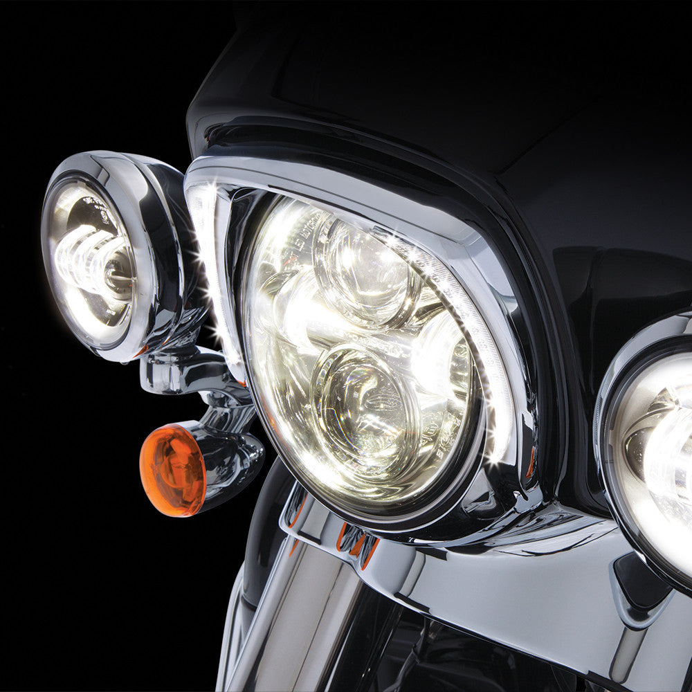 Ciro Fang LED Headlight Bezel for Harley Batwing Fairing - '14-'23