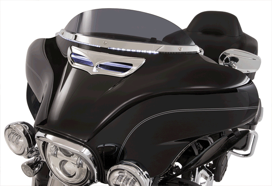 Chrome Slotted Batwing Fairing Windshield Trim fit for Harley Street Glide 96-13 Chrome Slotted Batwing Fairing Windshield Trim fit for Harley Street Glide 96-13