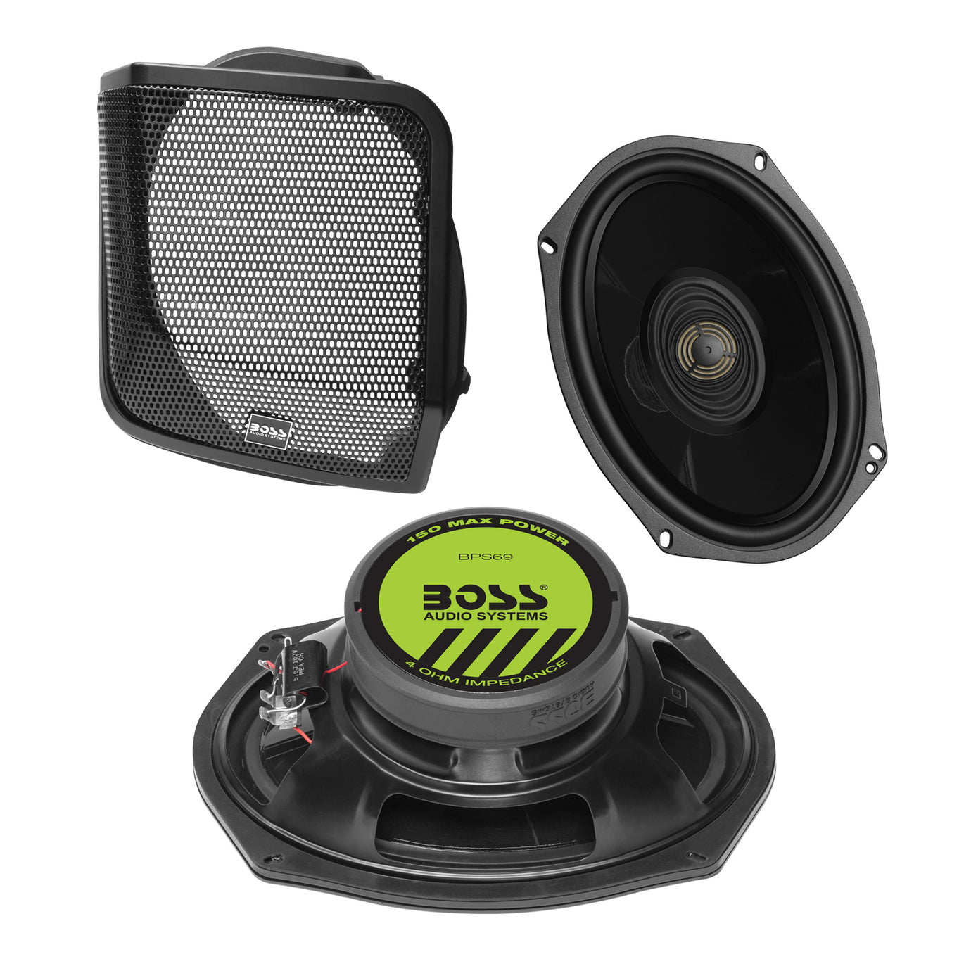 Boss Audio Saddlebag Speaker Kit for 1998 and newer Harley