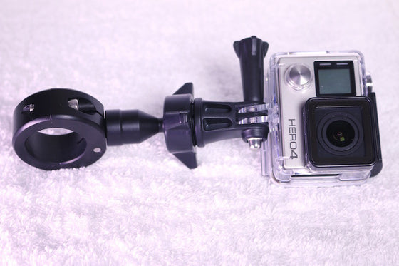 Biker GoPro Gripper Head Adapter & Handlebar Universal Mount System-Black (Fits Bars 7/8" to 1 1/4")-Black-Kit