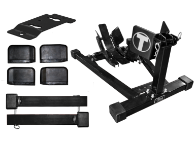 Titan Bulldog Moto Cradle Wheel Chock - Black