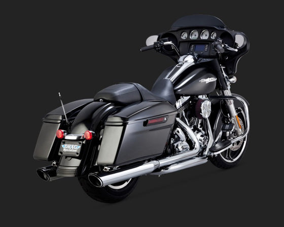 Vance & Hines Twin Slash Slip-On's for 14'-16 Harley-Davidson FLH, FLT-Chrome.