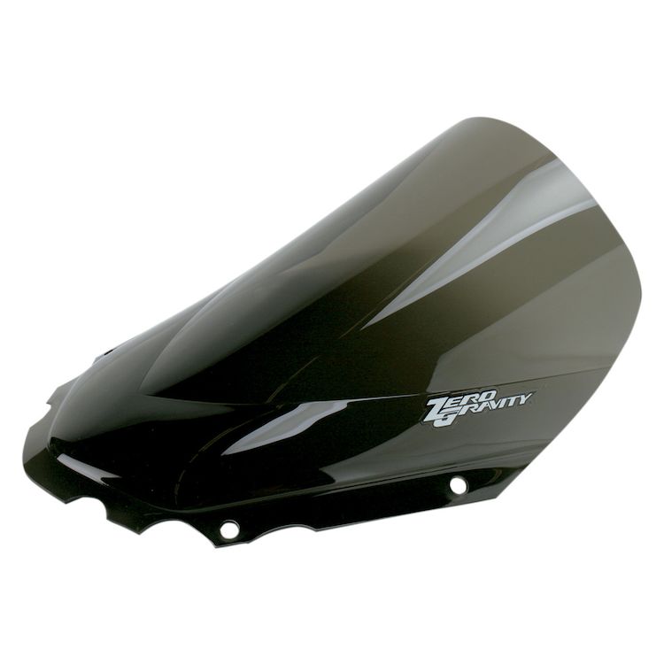 Zero Gravity Double Bubble Windscreen Dark Smoke for Kawasaki KLR